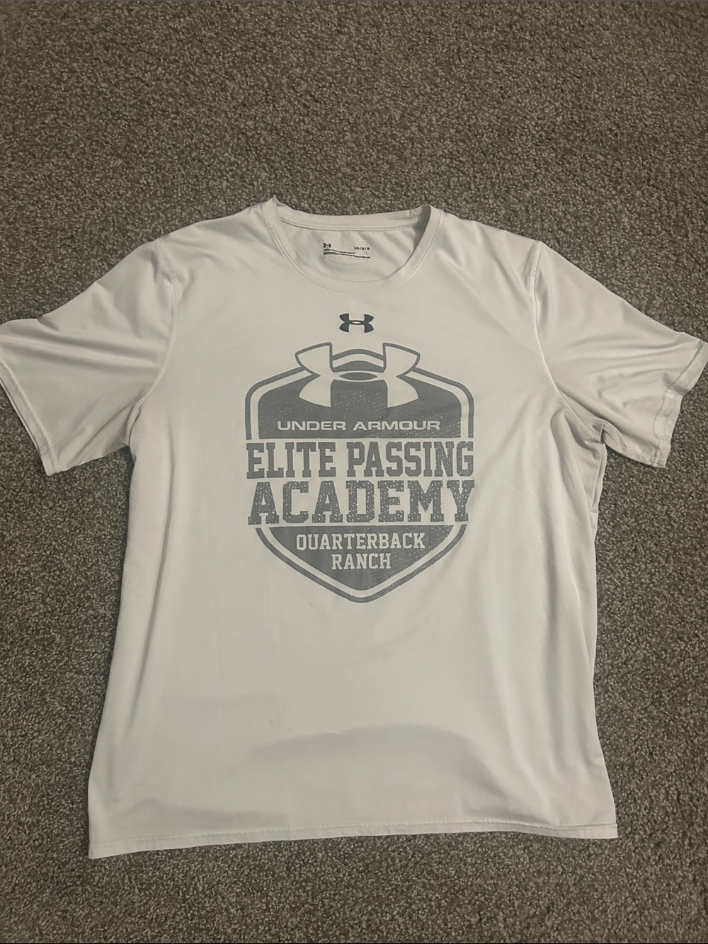 Under Armour White Short Sleeve Elite Passing Academy Graphic Tee